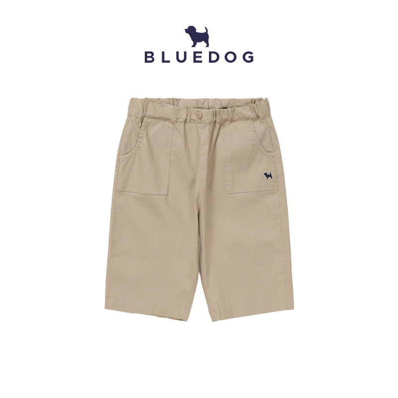BLUEDOG 韩国蓝狗26SS夏季清爽丛林动物七分短裤简约百搭休闲裤