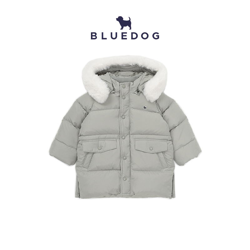 韩国蓝狗BASIC长款羽绒外套