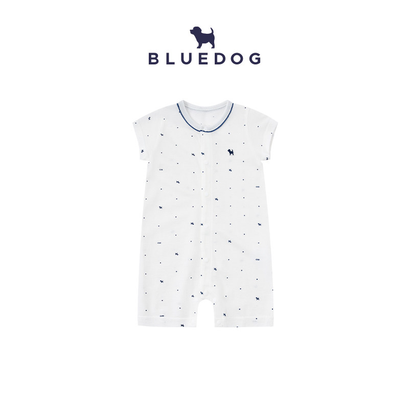 BLUEDOG 韩国蓝狗26SS春夏BI竹纤维透气连身服新生儿婴儿连体衣