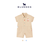裤 休闲百搭工装 短裤 BLUEDOG蓝狗春夏亚麻连身工装 男女童裤 子