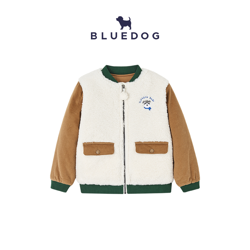 BLUEDOG冬季羊羔绒棉衣外套