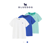 BLUEDOG蓝狗新款 儿童上衣透气 棉质T恤三件套夏季 童装 基础款