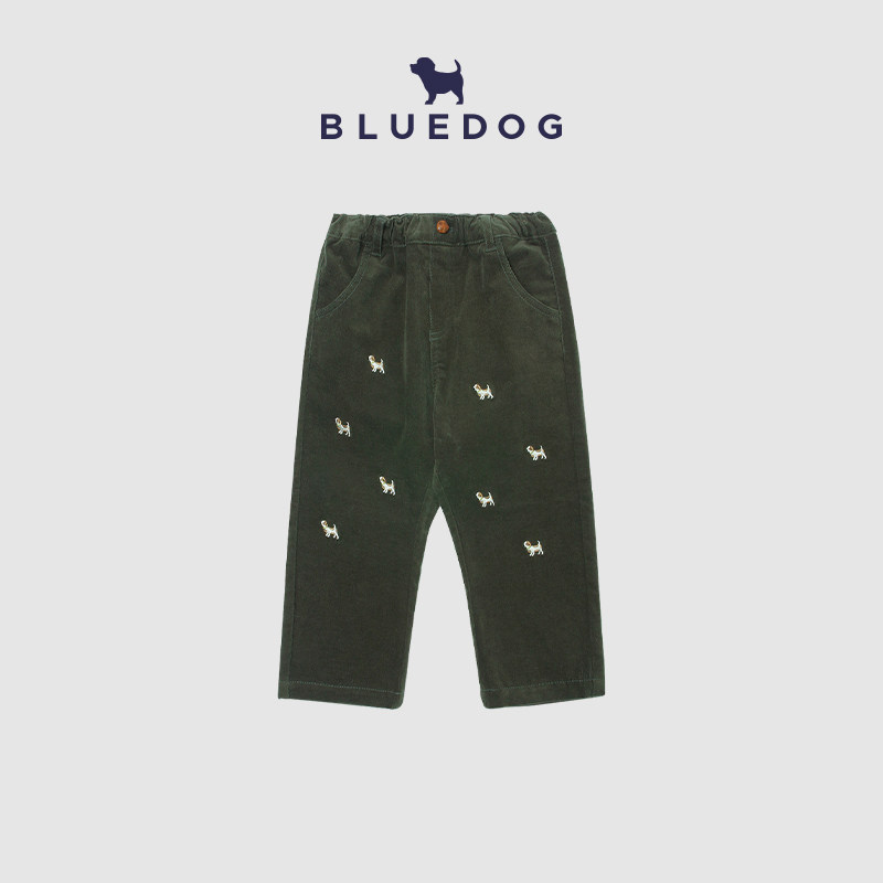 BLUEDOG蓝狗韩国童装初春长裤潮流直筒裤百搭宽松男女童休闲裤