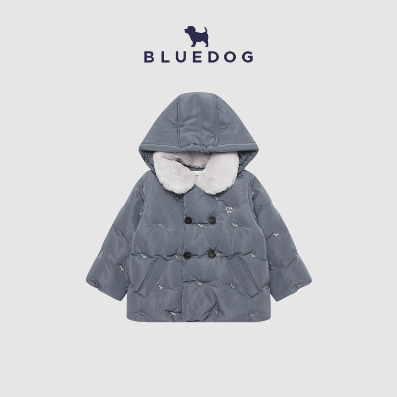 BLUEDOG韩国男女童连帽羽绒服