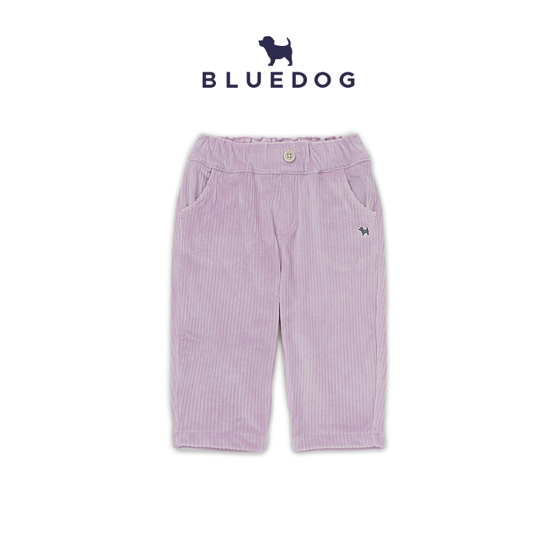 韩国蓝狗25FW冬季儿童天鹅绒长裤