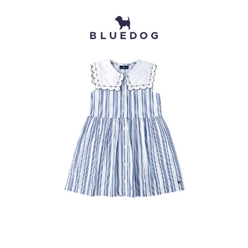 BLUEDOG海军领条纹连衣裙