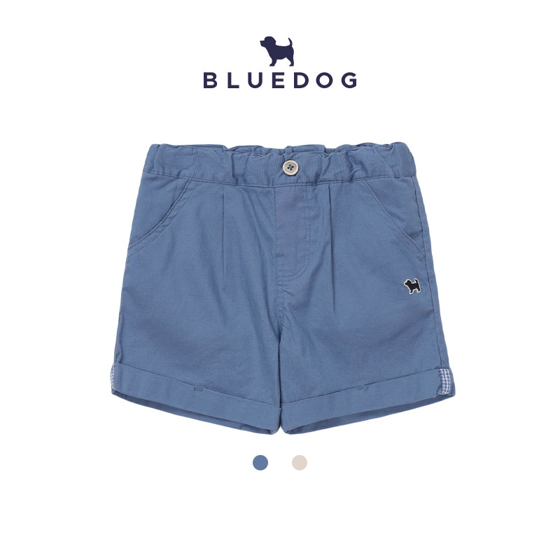 BLUEDOG 韩国蓝狗26SS夏季基础款五分休闲裤儿童轻薄清爽百搭裤子