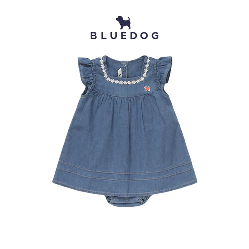 BLUEDOG牛仔连衣裙三角衣