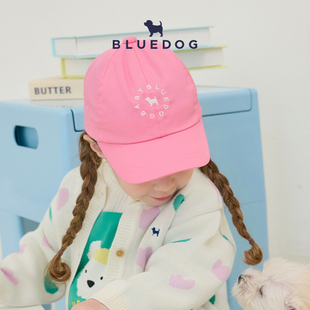 BLUEDOG 韩国蓝狗26SS春季基础款棒球帽简约字母鸭舌帽儿童帽子