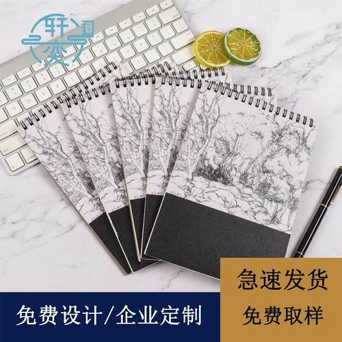 创意绘画本定制高颜值线圈笔记本记事本子手账本学生日记本