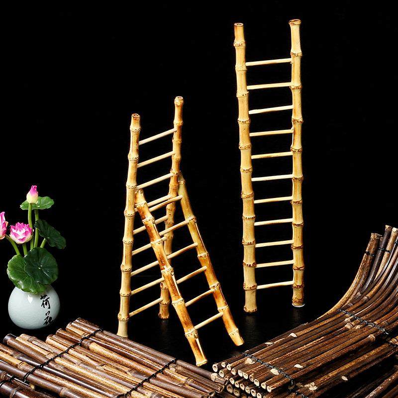 帅哥迷你竹梯mini梯子日韩寿司店酒店烤肉店刺身店摆盘装盘竹梯