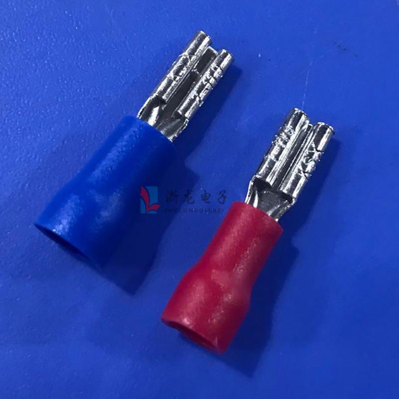 FDD头2-110母护预绝缘冷无品牌/子压端母接线端插簧蓝色套1000只/