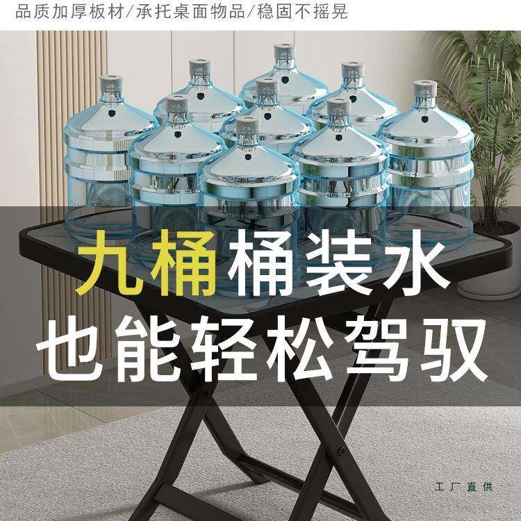 折叠桌携式仿打岩板餐桌商F5M756S6饭桌家便用小户型出租房牌桌子