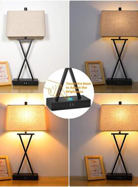 台灯卧室床头代简约触摸调光现亚马间逊款酒爆店宾馆样82765板装