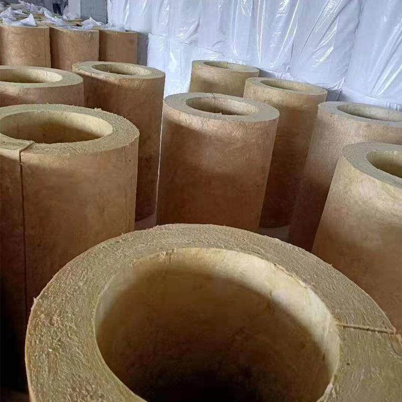 复合水岩棉纤维管热阻憎燃蒸汽管道保温009材料隔隔音噪岩棉管降