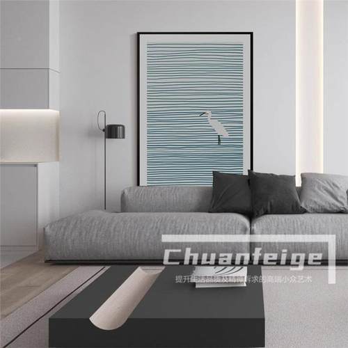 《A188vJ8S鹭》中古风画餐挂厅房走廊过道法式玄关小众艺术白书壁