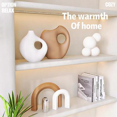 象艺术摆件简约奶油风瓷陶BJ2273A抽客厅视柜酒柜入户玄关电柜家