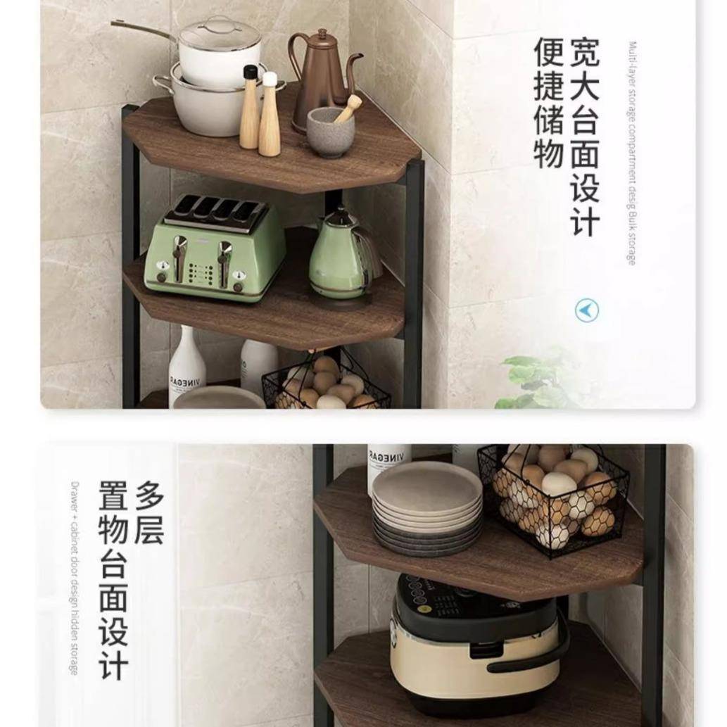 跨境落地纳架拐角收书厨架卫生间ZTG三阳角架台多层花架房收纳架