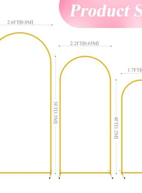 门婚礼拱景支架7.2FT/6.6FT/6背FT和月洞三套6T/5FT/4FT金F色铁艺