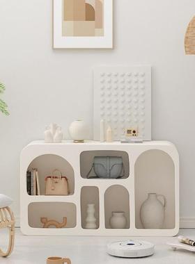 纳柜客地厅卧室展收示柜书洞架落置物00275架现代简约陈列柜奶油