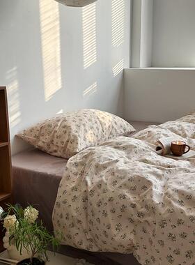 简被约风花纯棉单品套单件全棉100棉15碎0*200*2枕30c无品牌/m被