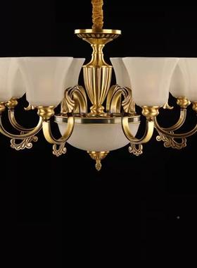 ELD美式简约365别吊客厅全铜墅大灯气餐厅卧室温馨LED灯饰H134