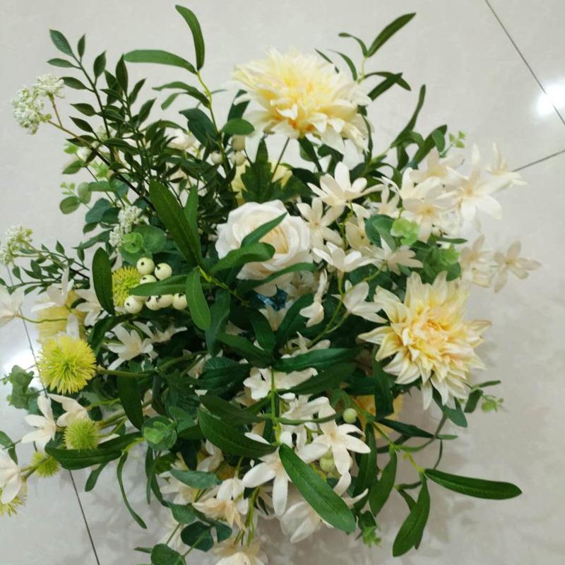 邮新款婚花庆道具路引花包T台路引花绢花仿真花婚礼舞布台DOI置艺