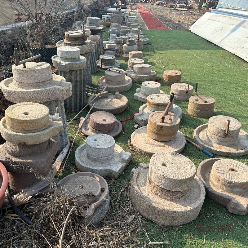 麦太石VNB槽养鱼缸石头花盆睡莲鱼流水组合民间猪马槽牛槽保槽麦