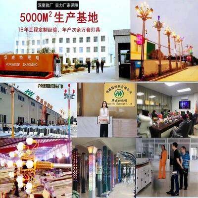 中0348华灯厂家户外广场景观灯八市政明工程组照叉九火LED合玉兰