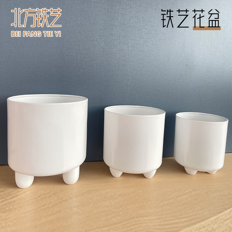 胖墩墩铁艺花盆客厅阳台桌面摆件