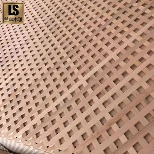 东阳叶木雕实木酒L1柜网格柜门护栏橱柜质栅栏菱木形网片板百面雕