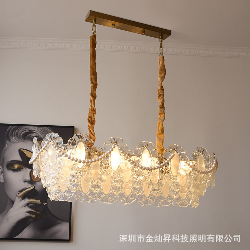 美式轻奢吊灯餐厅展厅茶室法