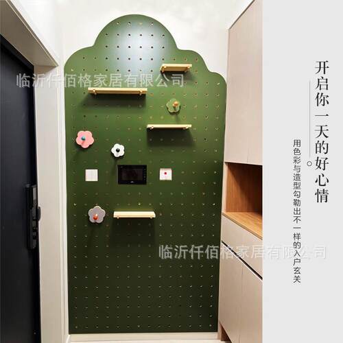 实洞洞板置物架质客厅收木纳隔板壁挂卧厨房浴室室整理展示木IGB