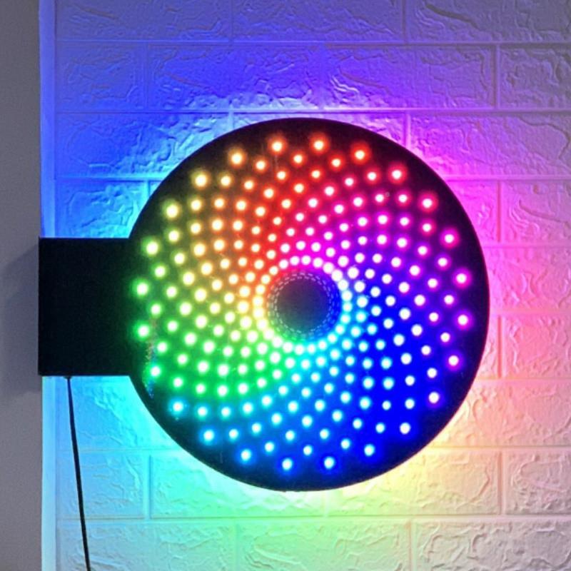 1y廊LED理OOD专发店风车转灯圆形风火轮网红潮发店用挂墙z超亮防