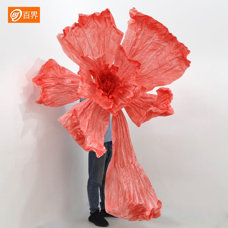 百色界婚庆具纸花道巨型手工花婚礼花仙橱窗装饰布置子背景彩无品
