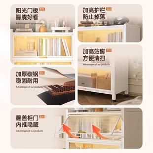 家用钢制书柜带门落多层架卧室客YR002地厅书尘展示收纳防储物柜