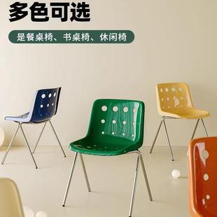 奶油中古小凳子网红化妆椅卧风室 奶酪椅术子家用靠椅684背餐艺感个性