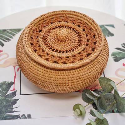 越南秋编果篮子客水家用面AVN厅包篮收纳筐酒店创意水果藤盘