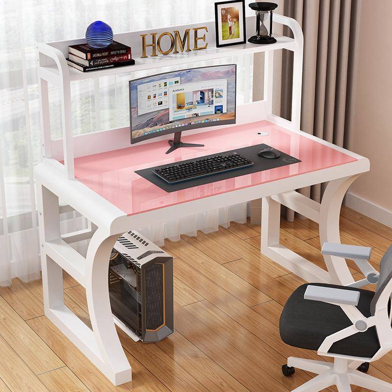 J*书架合钢化玻璃简组公约现脑代卧室办桌学生家用写电桌F975H6T5