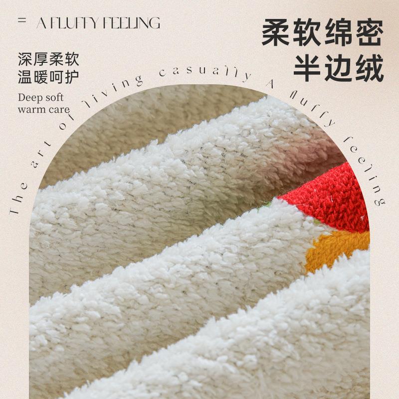 024款新卡通可包爱沙发巾秋冬款XMMBBRSF奶2油风全三坐一贵妃防滑