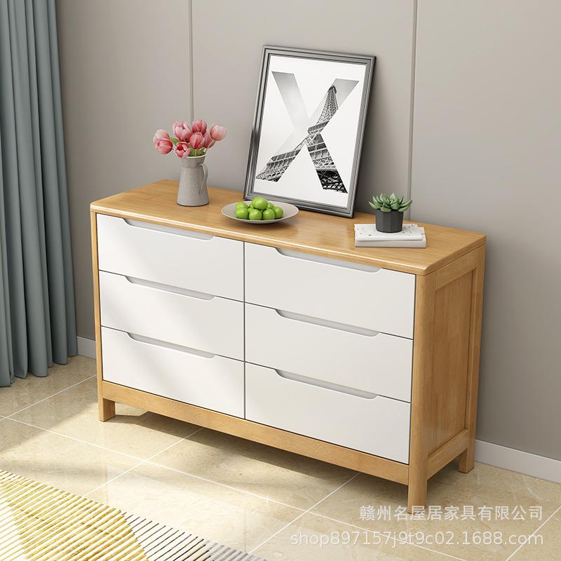 木斗斗柜收纳柜客厅简胡约现代D09五柜六九斗柜橱卧实室储物桃抽