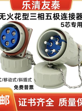 5孔YT友泰电气防爆插头15YT-5J无火花型连接器500V三相五极200