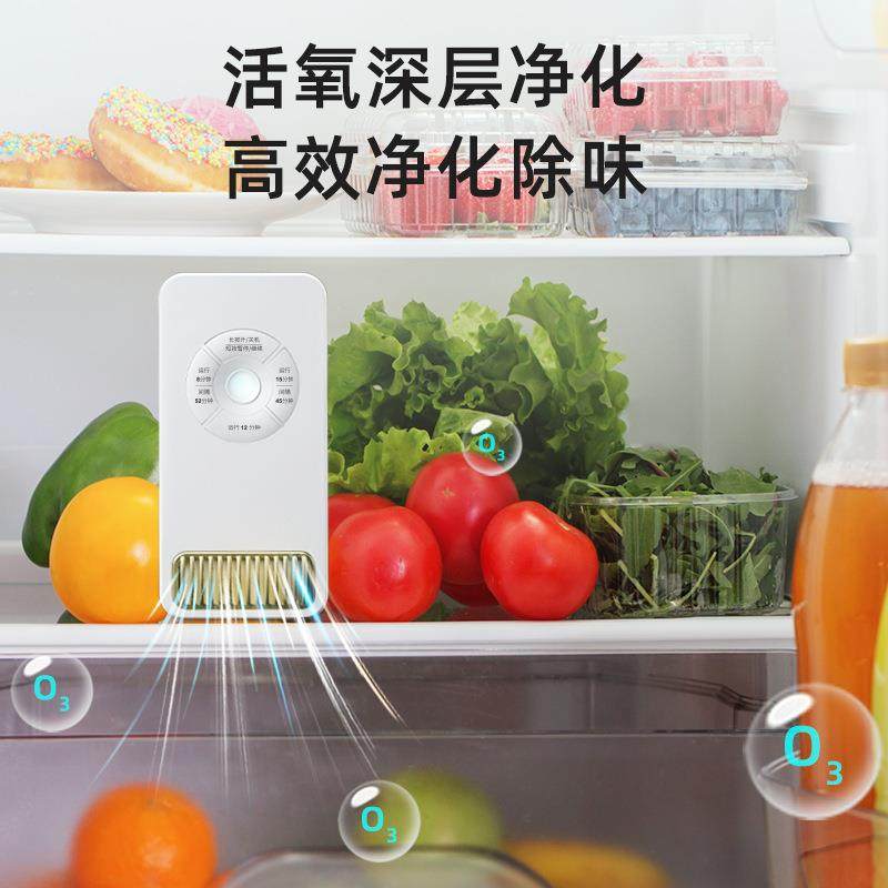 直销新款冰箱除味器蔬菜水果保鲜臭氧除异味便携充电车载空气净化