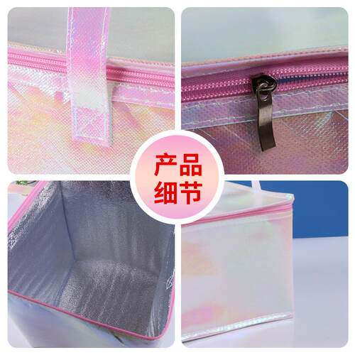 新款直销现货手提外卖保温袋加厚无纺布铝箔保温袋可印logo蛋糕保