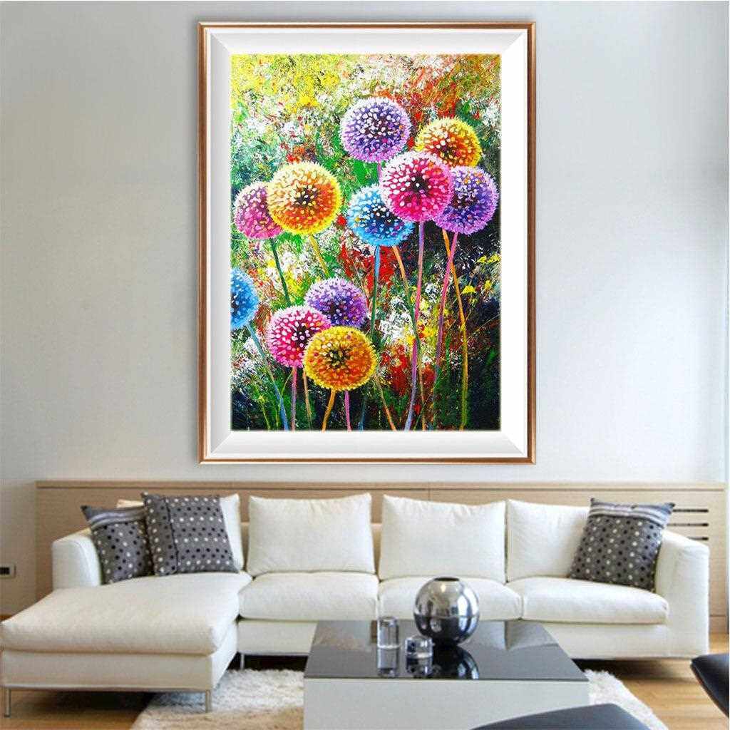 新款直销经典款蒲公英DlY钻石画 数字油画 室内装饰画源头现货供,居家布艺,钻石绣,淘宝优惠券,粉丝福利购,淘宝优惠卷