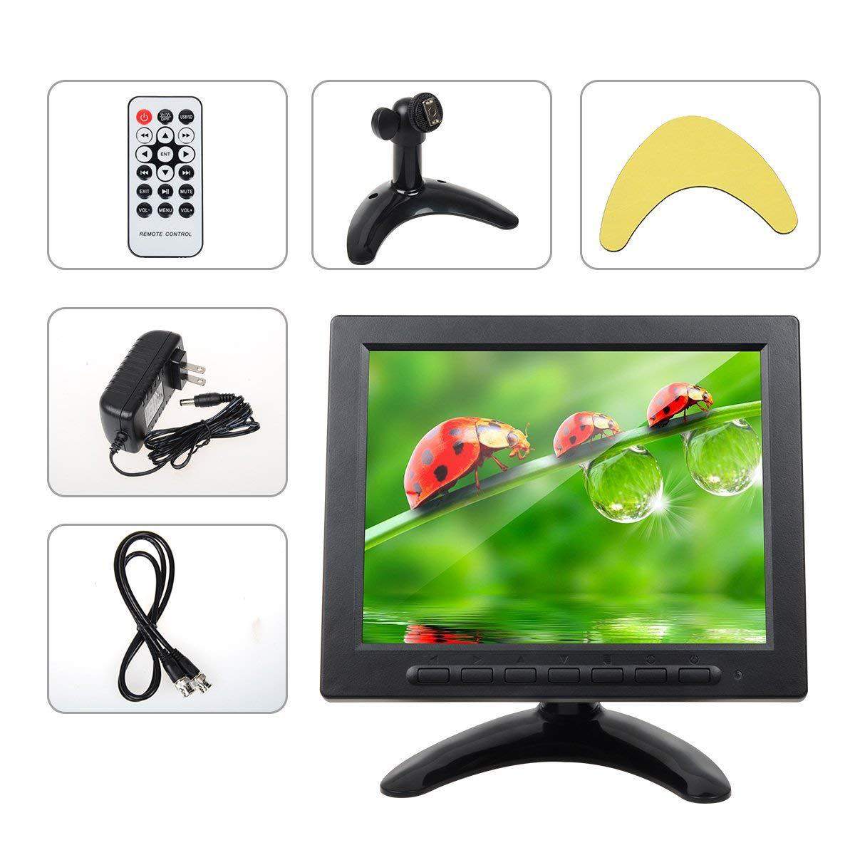 工业显示器8寸带VGA.av.HDMI BNC五合一多接口液晶电脑监控屏