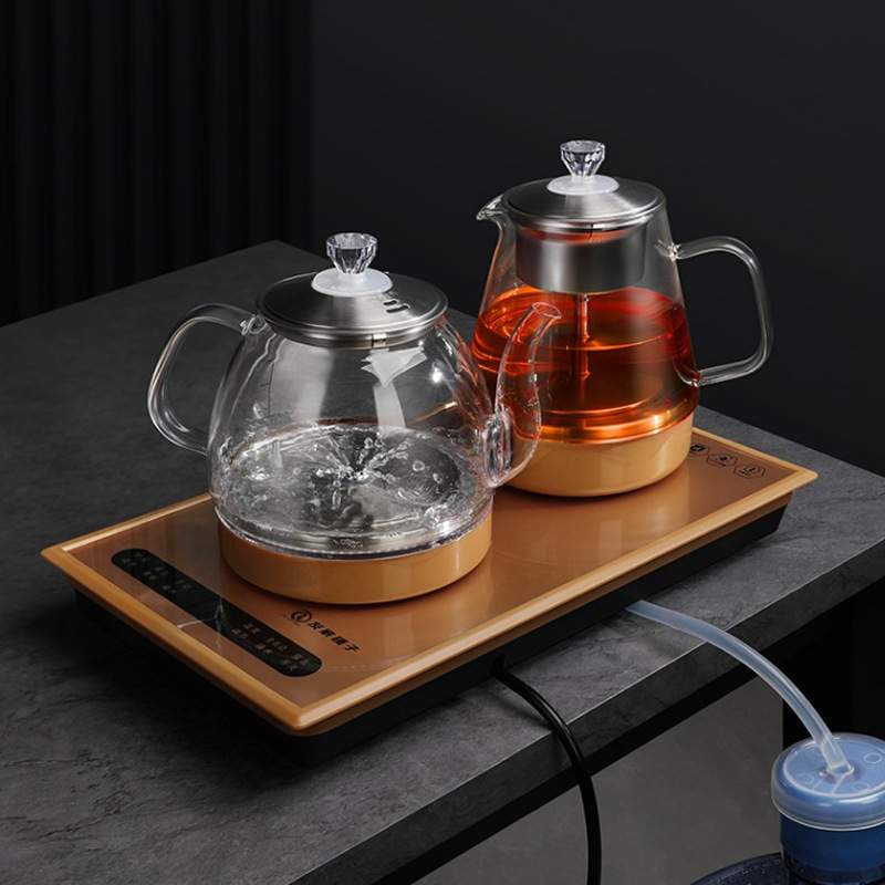 加宽23CM全自动底部上水电热烧水壶抽水茶台一体泡茶桌专用茶具