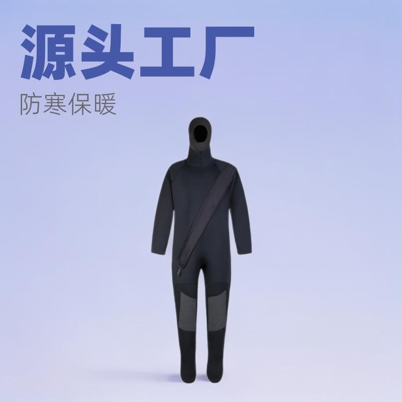 全干式潜水衣5MM连帽一体防寒保暖水下作业工程防水干式潜水服