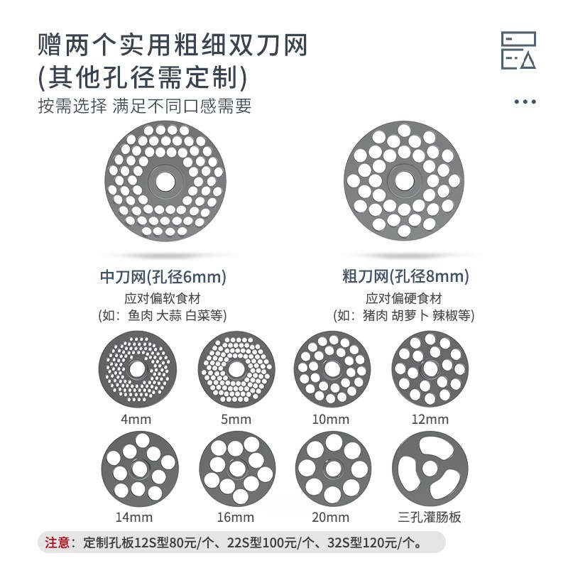 冠霆商用绞肉机不锈钢电动大功率强力打肉机肉铺灌肠碎鸡架肉馅机