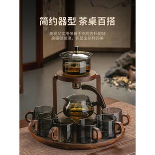 家用玻璃自动磁吸懒人感应泡茶壶冲泡茶神器功夫茶杯 高档茶具套装